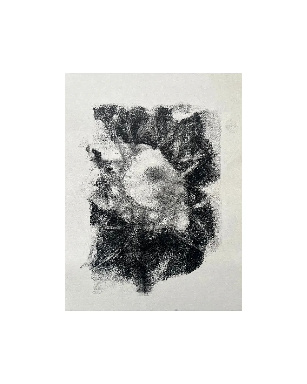 Cover image of Sunflowers (monotype) by Olha Dovhan-Levytska, based in Lviv, created in 30.09.2025