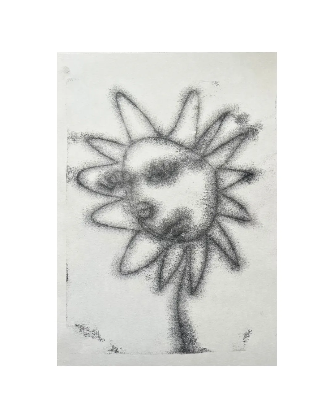 Image of Sunflowers (monotype) by Olha Dovhan-Levytska, based in Lviv, created in 30.09.2025