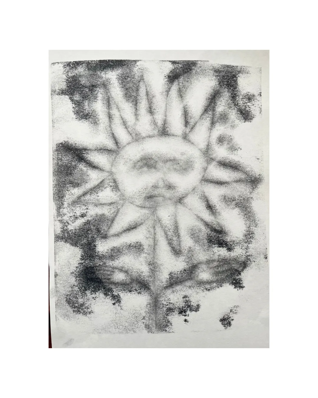 Image of Автопортрет соняха by Olha Dovhan-Levytska, size: A4, made of monotype, Graphics medium, from Lviv, priced at $50
